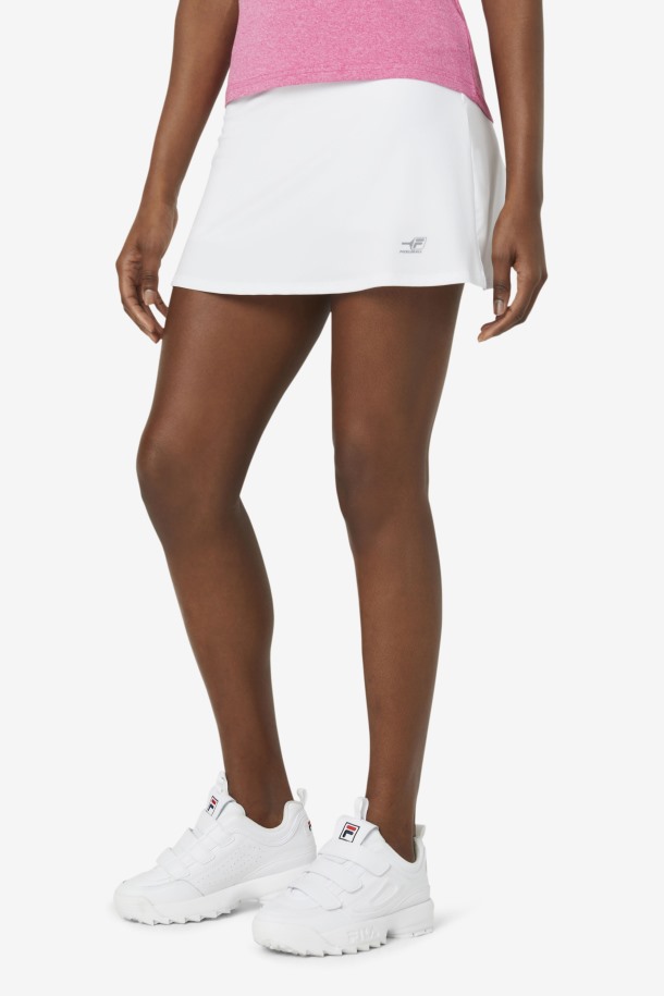 Falda Pantalón Blanco Con Volante Pickleball De Queue Outlets