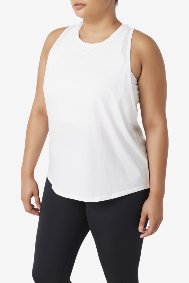 Camiseta De Tirantes Larga Fi-lux Blanca Ofertas Fila