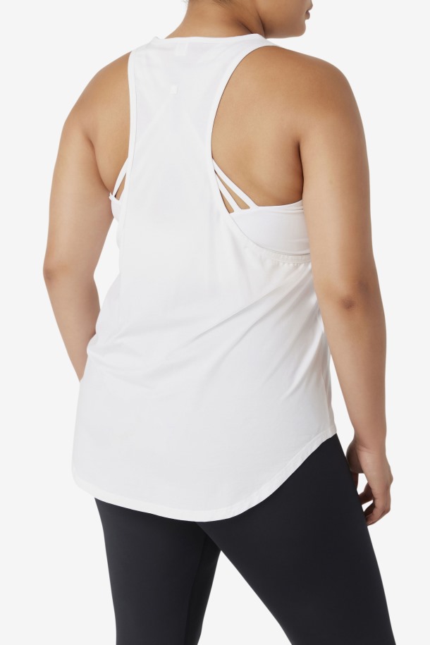 Camiseta De Tirantes Larga Fi-lux Blanca Ofertas Fila