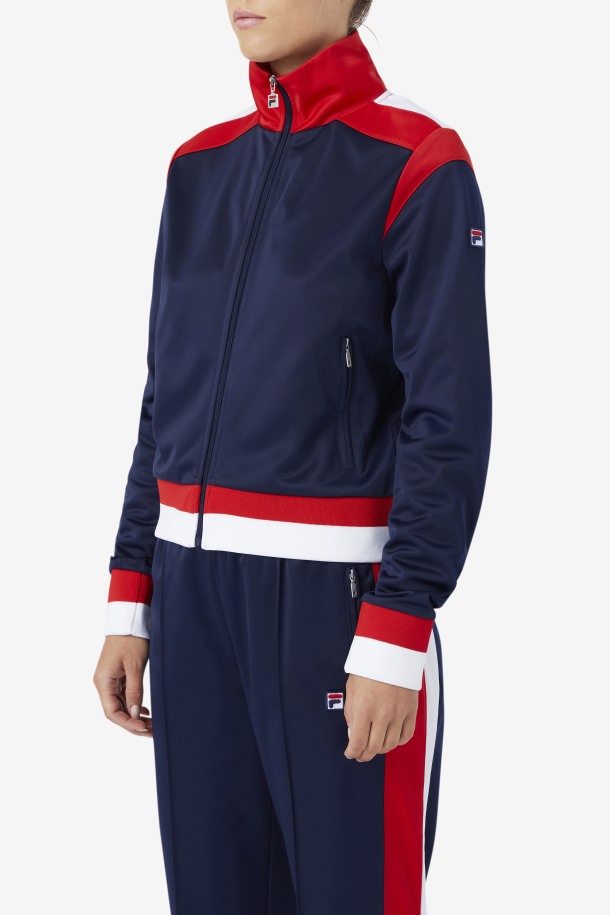 Chaqueta De Chándal De Arena Fila Outlets Azul Marino/rojo/blanco