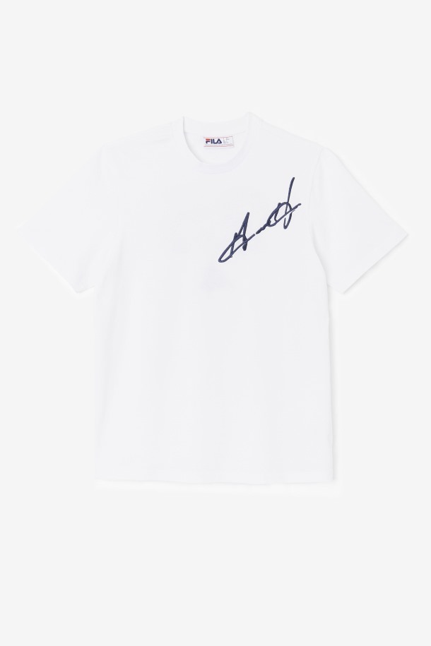 Camiseta Blanca Grante Hill Cormac Fila Outlets