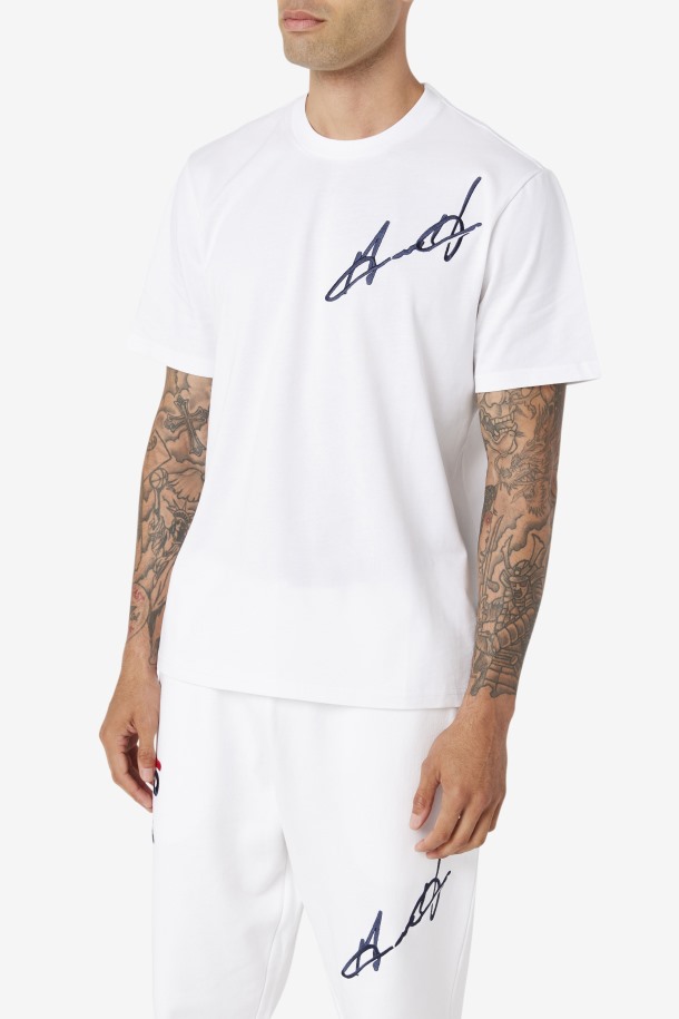 Camiseta Blanca Grante Hill Cormac Fila Outlets