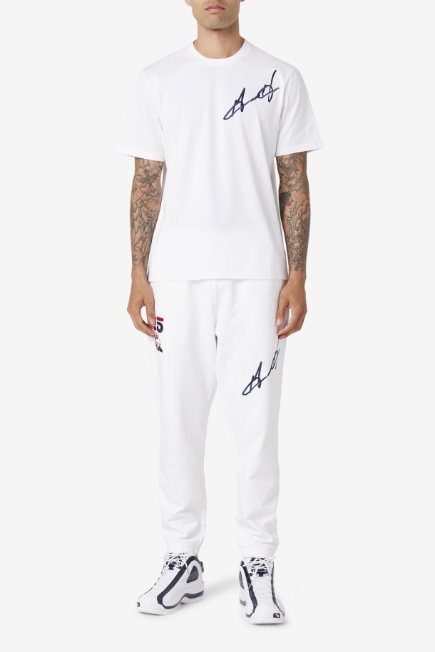 Camiseta Blanca Grante Hill Cormac Fila Outlets