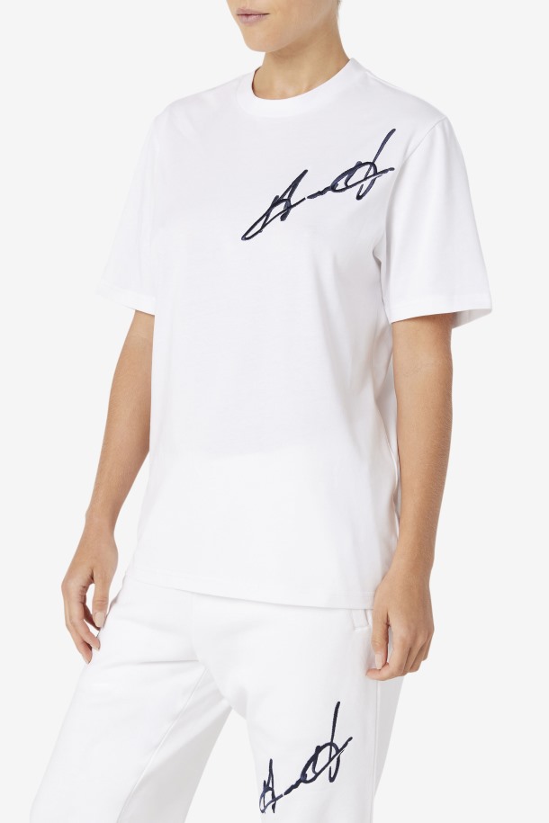 Camiseta Blanca Grante Hill Cormac Fila Outlets