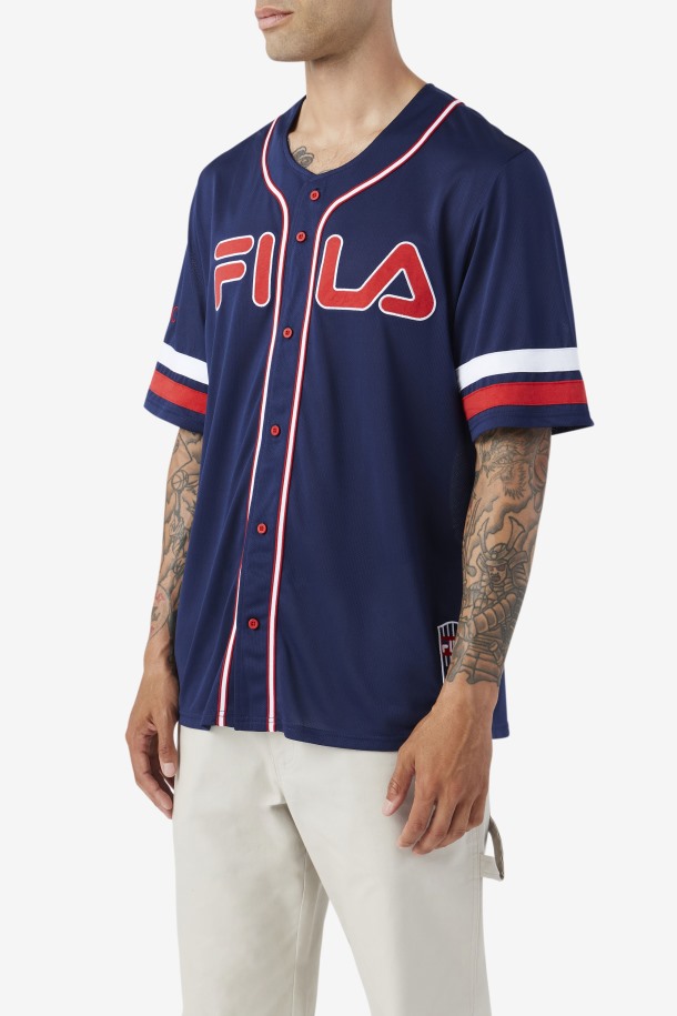 Camiseta Beisbol 2pac Fila Outlets Azul Marino/rojo/blanco
