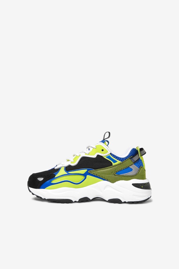 Blanco/negro/lime Punch Fila Puntos De Venta Para Niños Pequeños Ray Tracer Apex