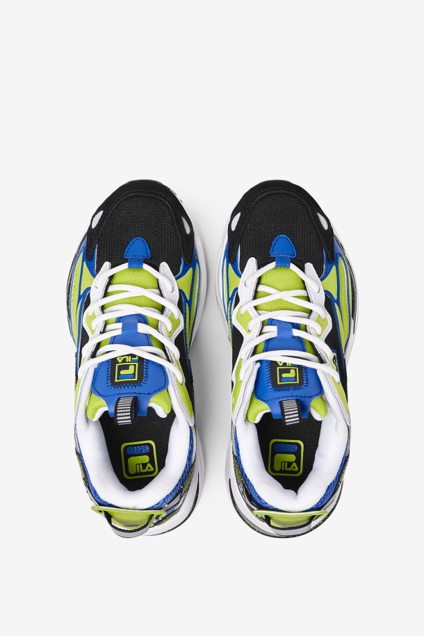 Blanco/negro/lime Punch Fila Puntos De Venta Para Niños Pequeños Ray Tracer Apex