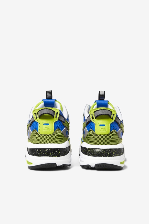 Blanco/negro/lime Punch Fila Puntos De Venta Para Niños Pequeños Ray Tracer Apex