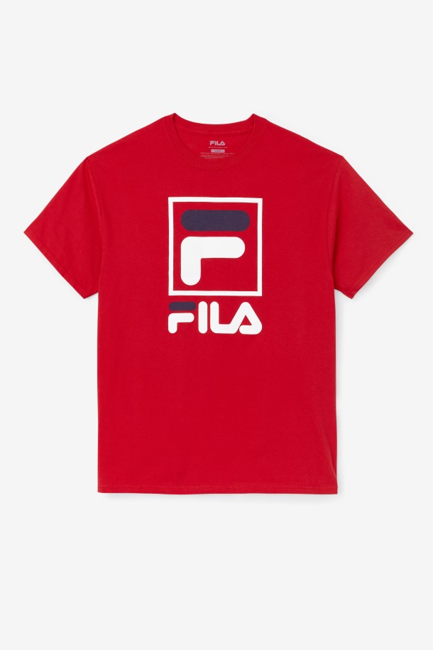 Camiseta Stacked Rojo/blanco/azul Marino Fila Outlet