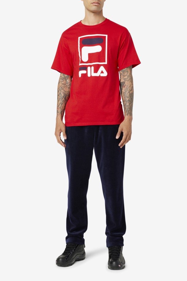 Camiseta Stacked Rojo/blanco/azul Marino Fila Outlet