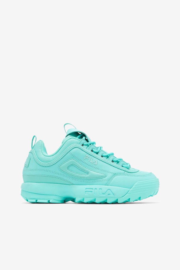 Zapatillas De Mujer Disruptor 2 Premium Aruba Azul Fila Outlet