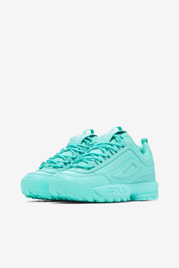Zapatillas De Mujer Disruptor 2 Premium Aruba Azul Fila Outlet