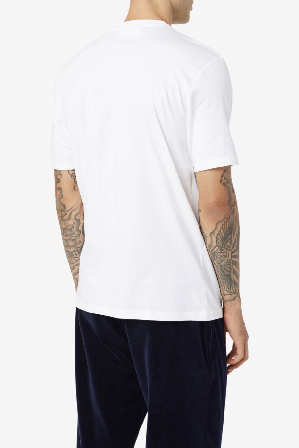 Camiseta Borough Fila Outlets Blanco/negro/rojo