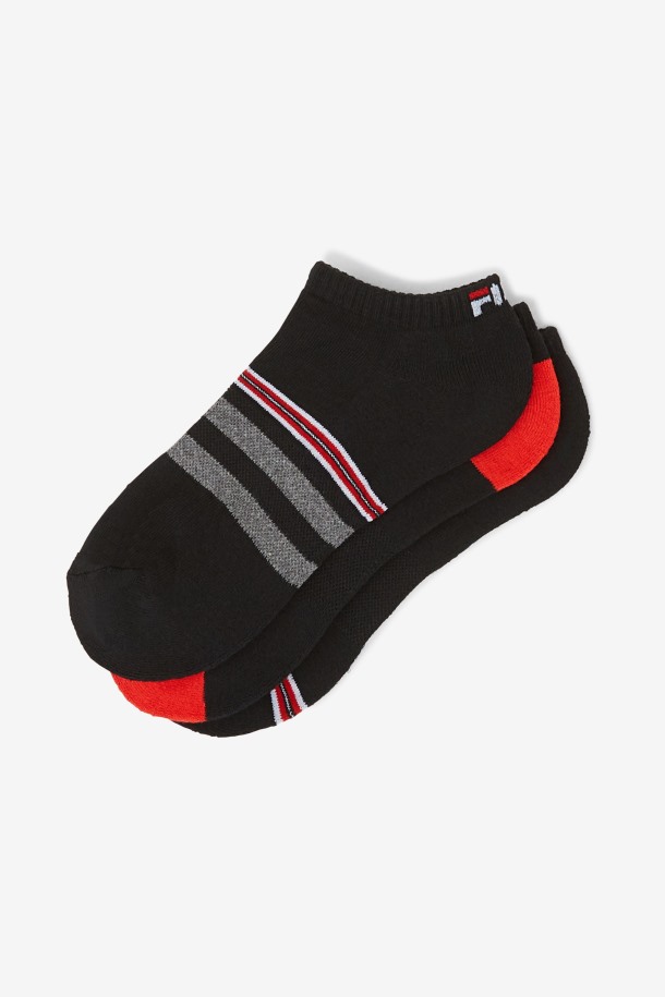 Pack De 3 Calcetines Invisibles De Hombre A Rayas Fila Outlet Black