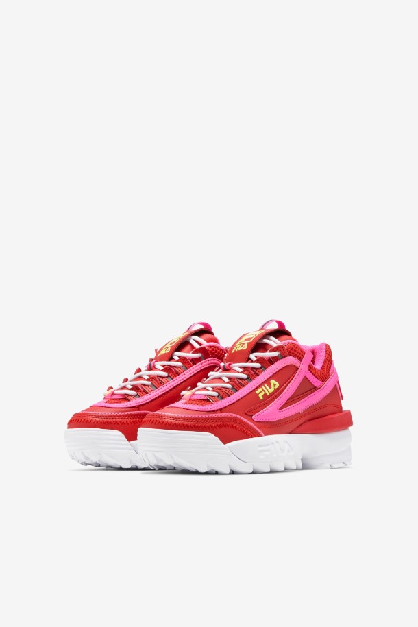 Fila Disruptor 2 Exp Para Niños Pequeños Rojo/rosa/amarillo
