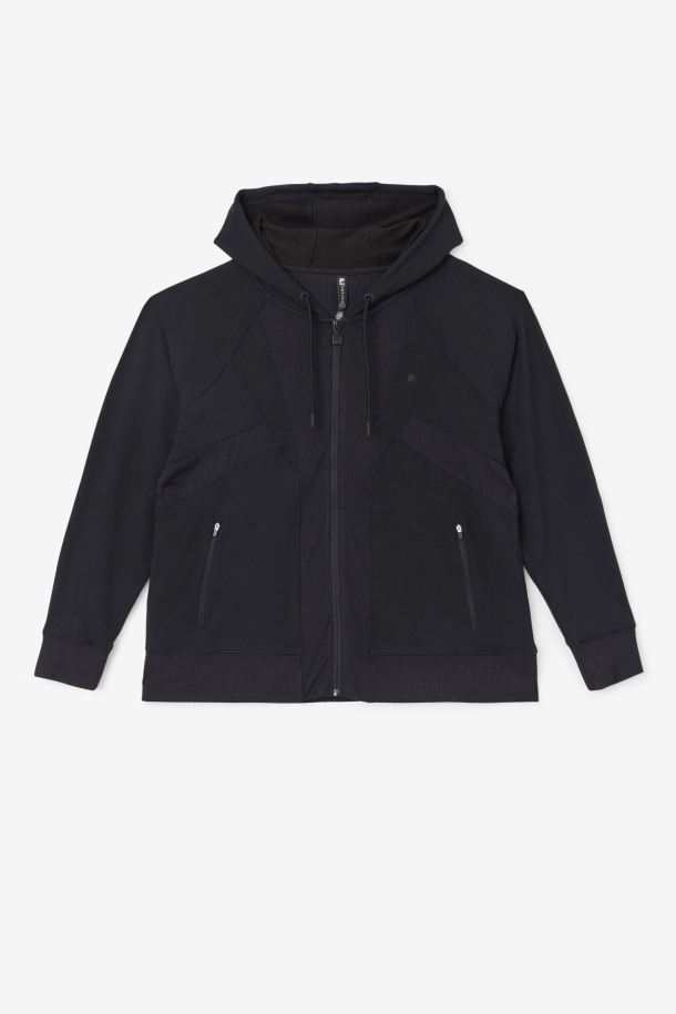Fi-lux Textura Sudadera Con Cremallera Completa Negra Fila Outlet