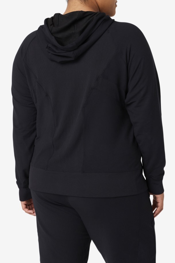 Fi-lux Textura Sudadera Con Cremallera Completa Negra Fila Outlet