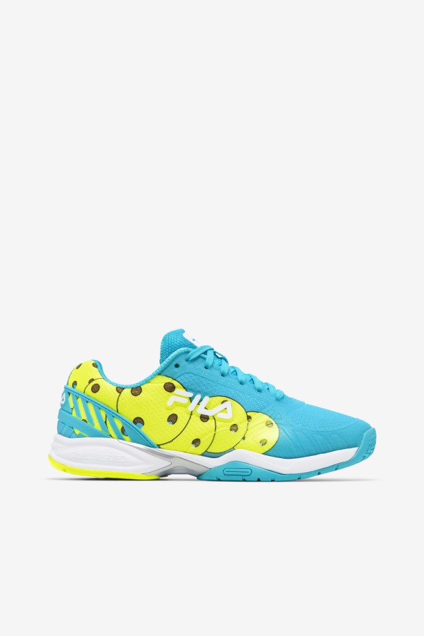 Bluefish/blanco/amarillo Fila Outlets Mujer Volley Zone
