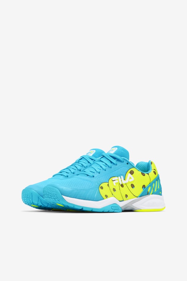 Bluefish/blanco/amarillo Fila Outlets Mujer Volley Zone
