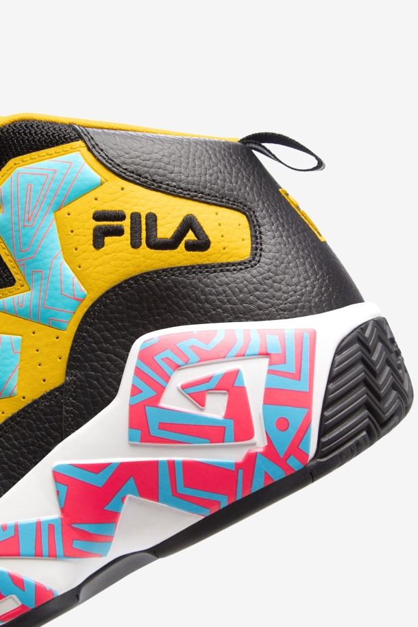 Mb Fila Outlet Hombre Negro/limón/pescado Azul