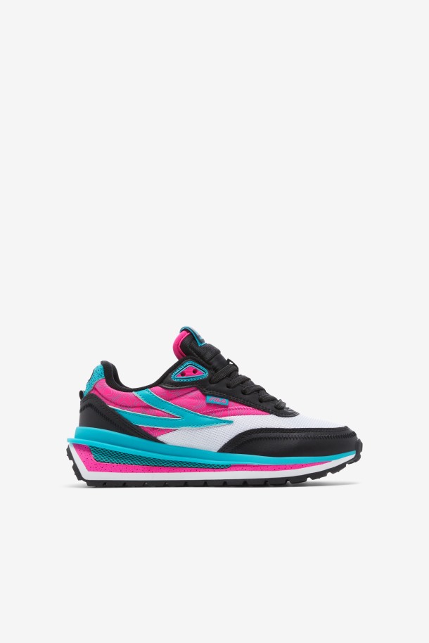 Fila Renno Para Niños Pequeños Negro/rosa Brillante/blanco