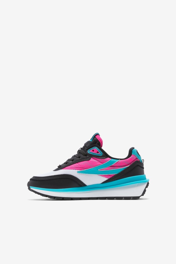 Fila Renno Para Niños Pequeños Negro/rosa Brillante/blanco