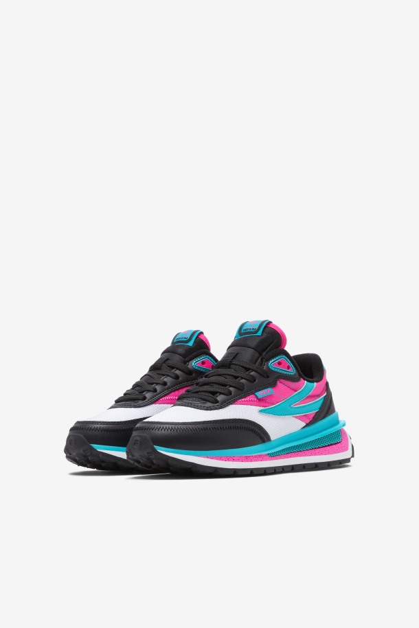 Fila Renno Para Niños Pequeños Negro/rosa Brillante/blanco