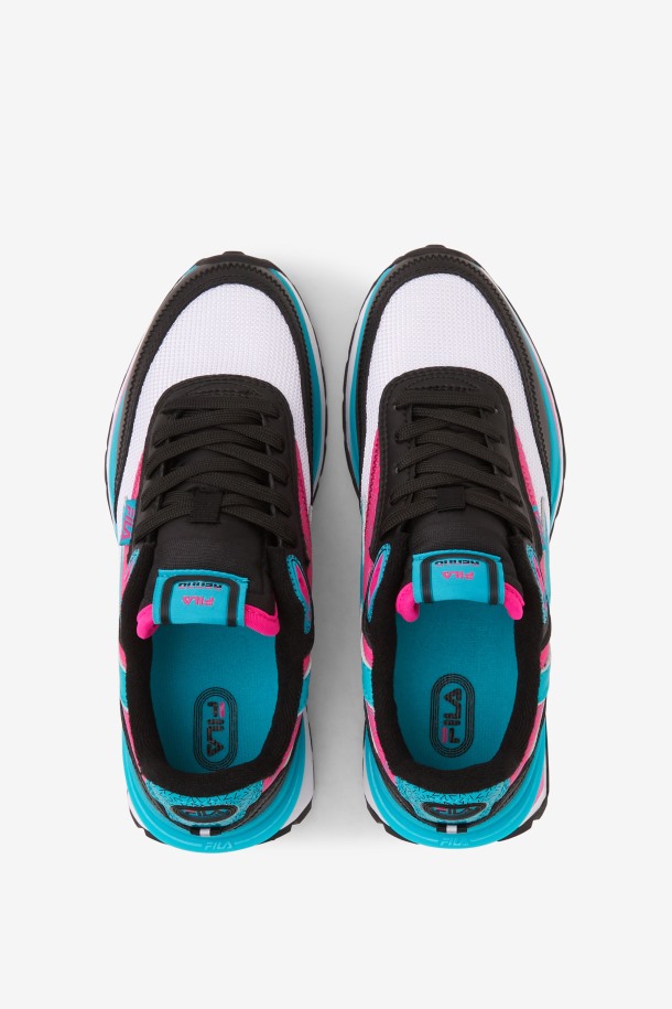 Fila Renno Para Niños Pequeños Negro/rosa Brillante/blanco