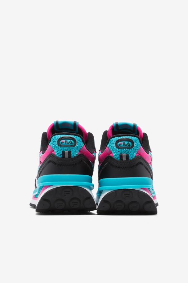 Fila Renno Para Niños Pequeños Negro/rosa Brillante/blanco