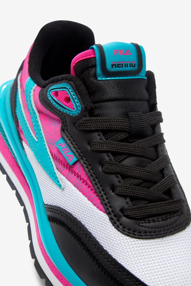 Fila Renno Para Niños Pequeños Negro/rosa Brillante/blanco