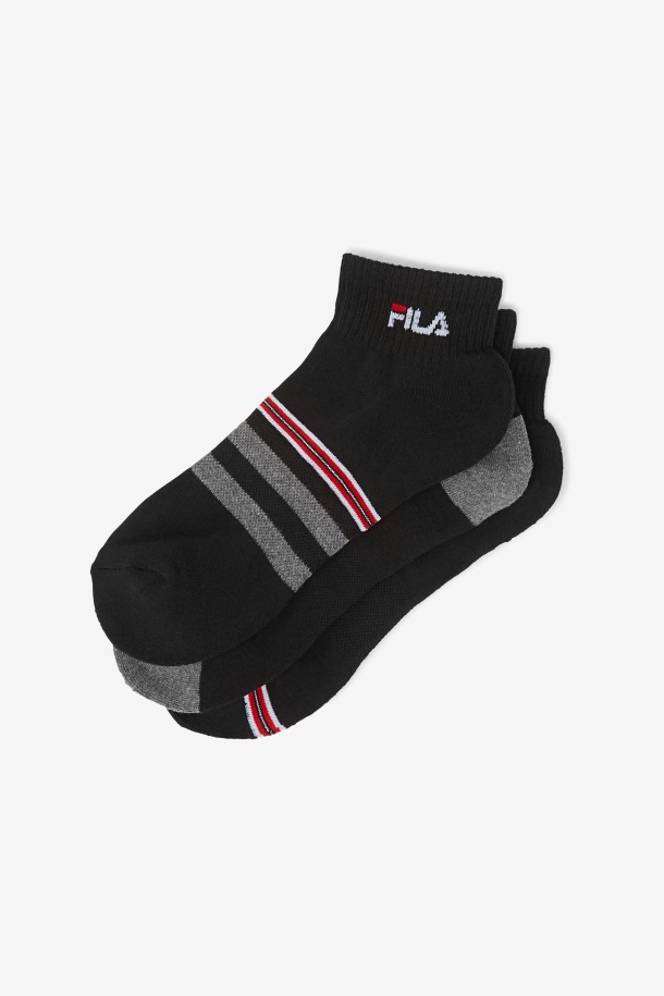 Pack De 3 Calcetines Negros De Hombre A Rayas Fila Outlet