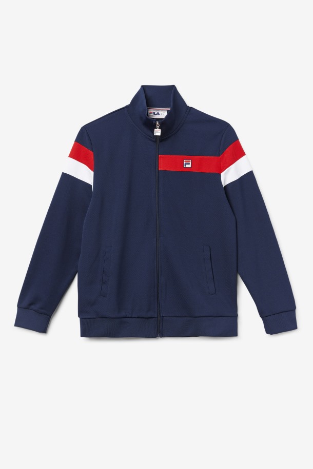 Fila Outlets Malcolm Track Jacket Peacoat/red/white