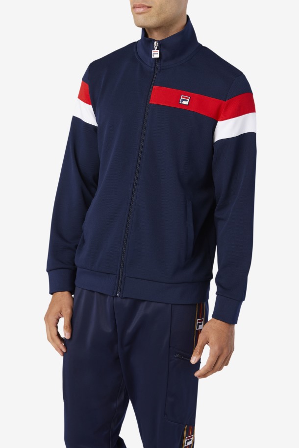 Fila Outlets Malcolm Track Jacket Peacoat/red/white