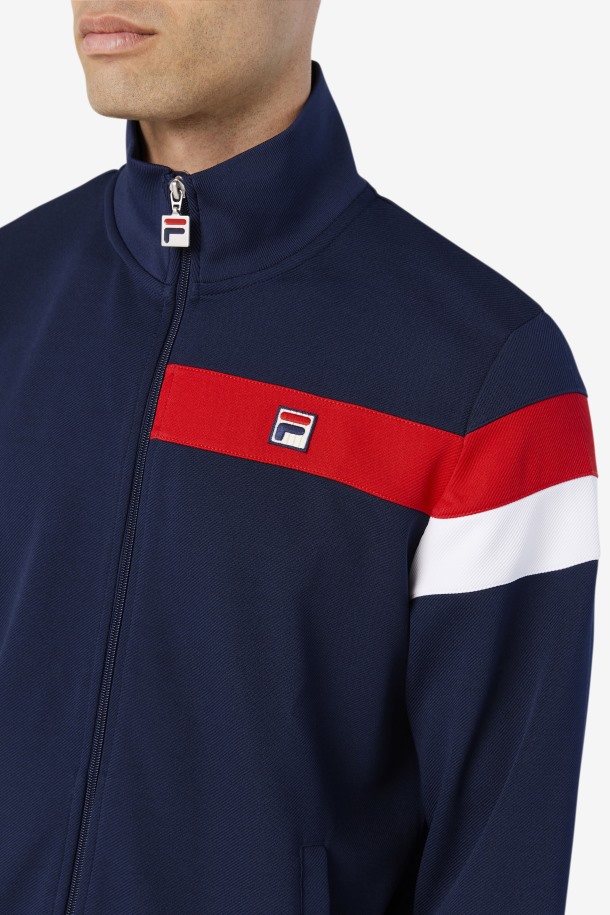 Fila Outlets Malcolm Track Jacket Peacoat/red/white