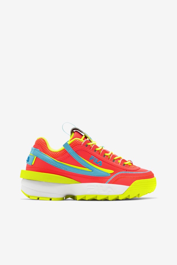Fiery Coral/yellow/bluefish Mujer Disruptor 2 Exp Fila Outlets