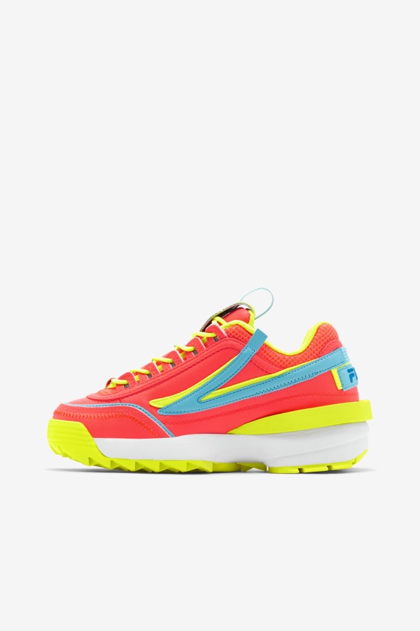 Fiery Coral/yellow/bluefish Mujer Disruptor 2 Exp Fila Outlets