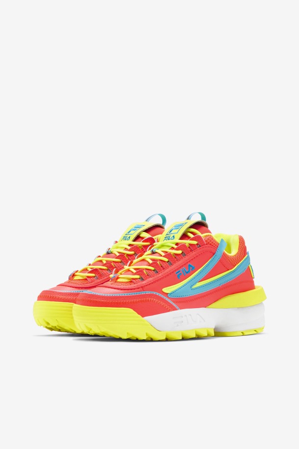 Fiery Coral/yellow/bluefish Mujer Disruptor 2 Exp Fila Outlets