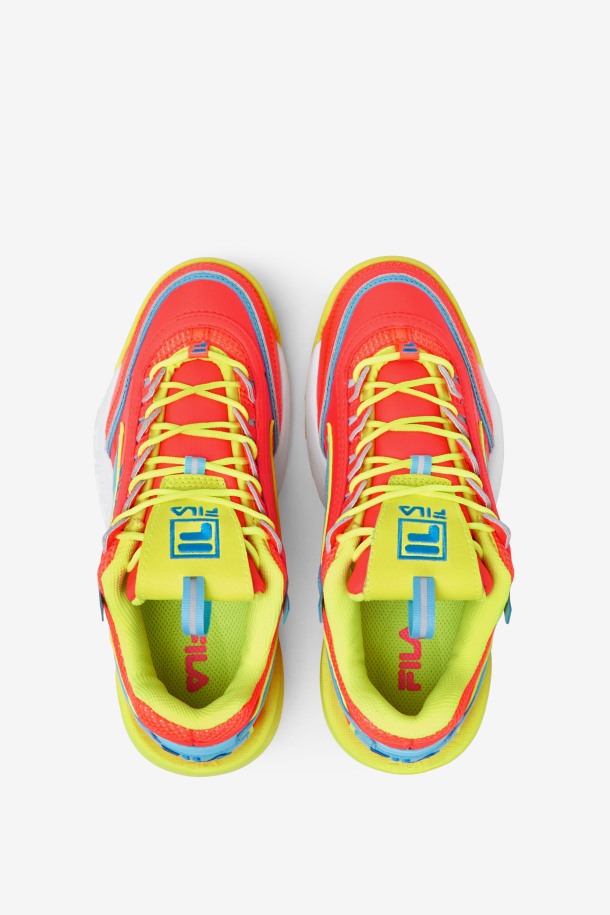 Fiery Coral/yellow/bluefish Mujer Disruptor 2 Exp Fila Outlets