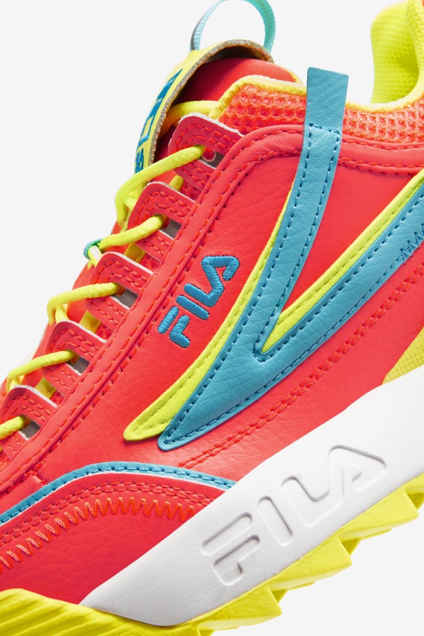 Fiery Coral/yellow/bluefish Mujer Disruptor 2 Exp Fila Outlets
