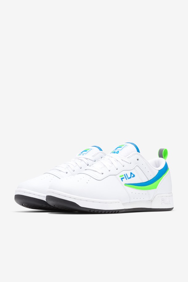 Blanco/verde/negro Zapatillas Fila Fitness Originales Hombre