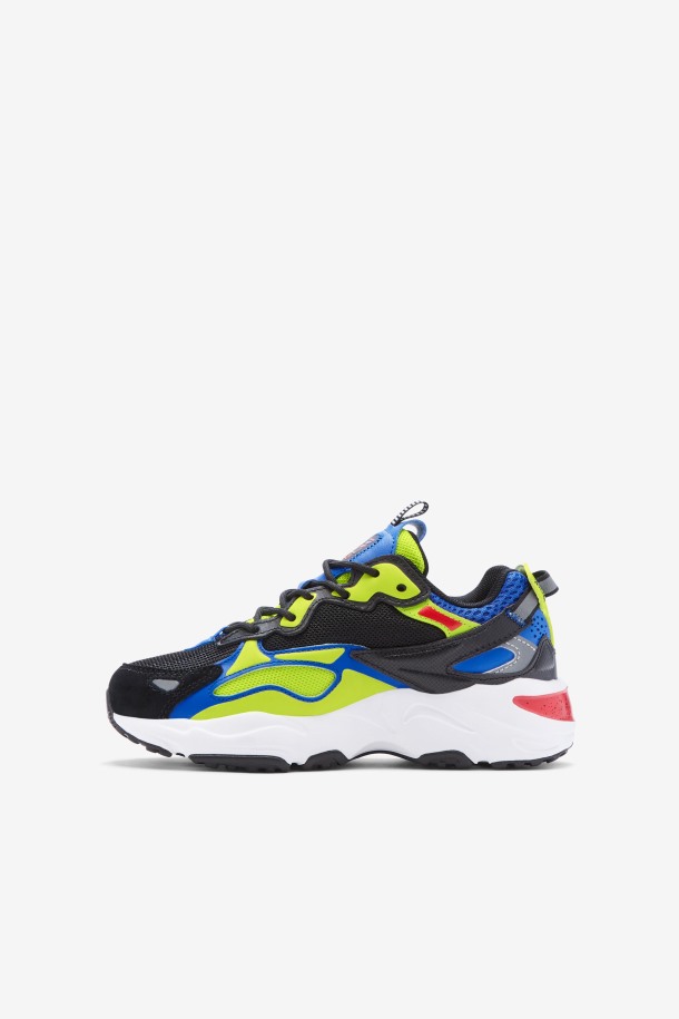 Negro/azul/rojo Niños Pequeños Ray Tracer Apex Fila Outlet