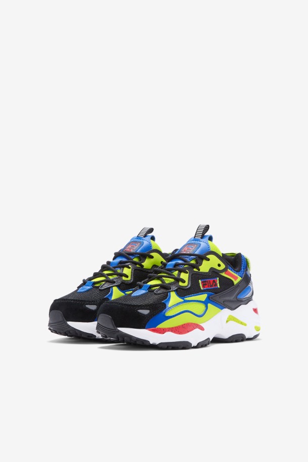 Negro/azul/rojo Niños Pequeños Ray Tracer Apex Fila Outlet