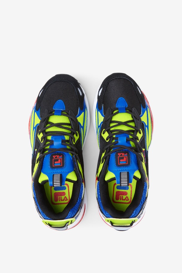 Negro/azul/rojo Niños Pequeños Ray Tracer Apex Fila Outlet