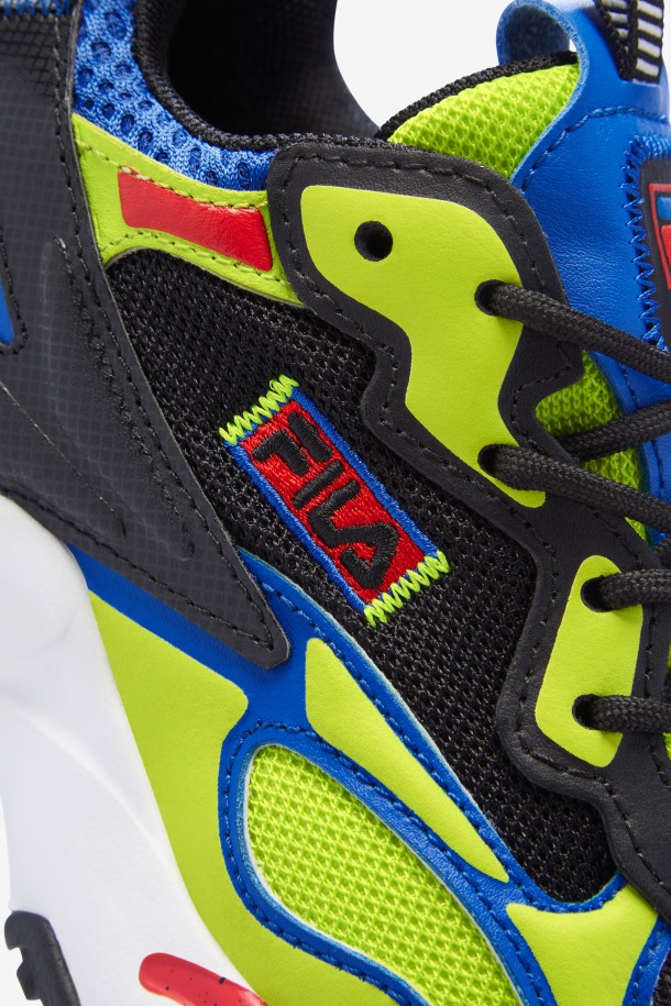 Negro/azul/rojo Niños Pequeños Ray Tracer Apex Fila Outlet