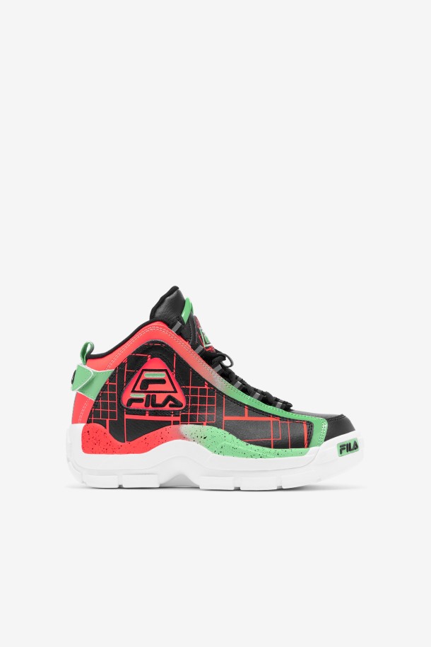 Fila Outlets Negro/coral Fuego/ceniza Verde Niños Pequeños Grant Hill 2