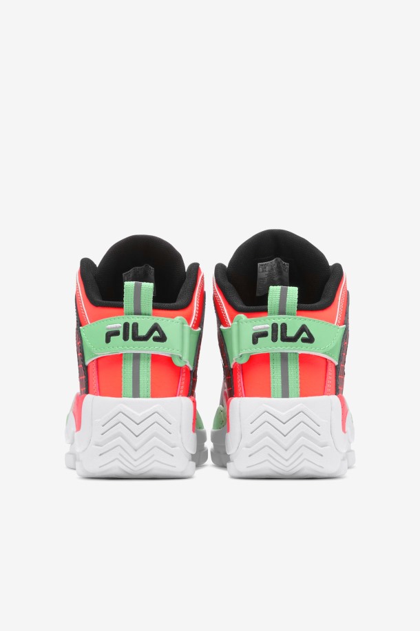 Fila Outlets Negro/coral Fuego/ceniza Verde Niños Pequeños Grant Hill 2