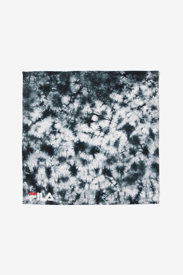 Bandana Tie Dye Negra/blanca Blanco Y Negro Ofertas Fila