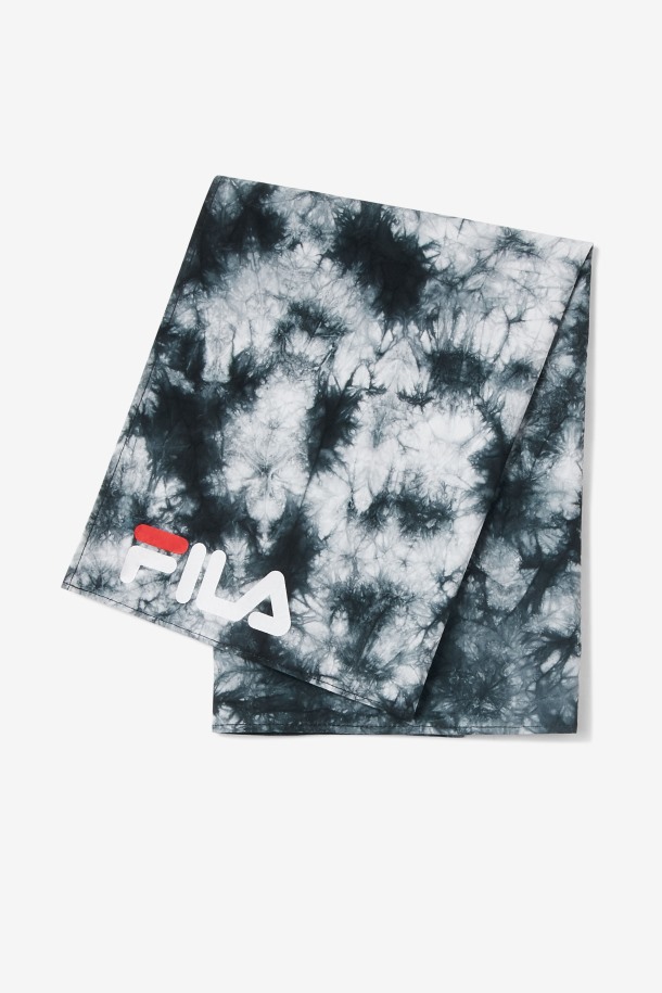 Bandana Tie Dye Negra/blanca Blanco Y Negro Ofertas Fila