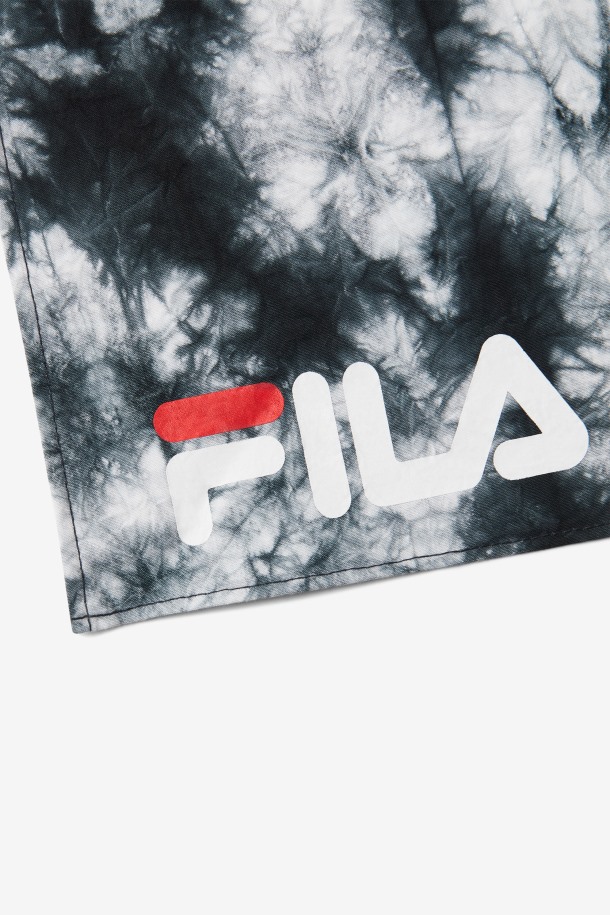 Bandana Tie Dye Negra/blanca Blanco Y Negro Ofertas Fila