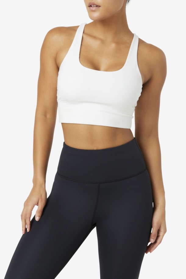 Top Sujetador Espalda Cruzada Uplift Blanco Fila Outlet
